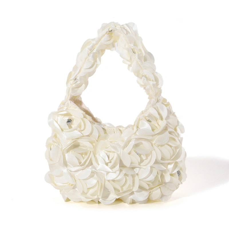 Party Polyester Evening Bags in Black Fuchsia Ivory 