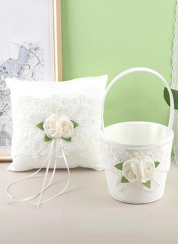 Blume Spitze Blumenmädchen Blumenkorb (Set von 2) 