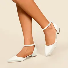 Women's Wedding Shoes Satin Point Toe Wedding Flats Bridesmaid Shoes Elegant Simple Flat Heel Low Heel Shoes 