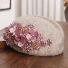 Mulher lã boina pillbox com para o outono/inverno
