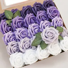 Keinotekoinen hääkukat silkki kangas ruusut kukkalaatikot 