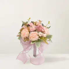 Artificial Wedding Flowers Free-Form Silk Cloth Roses Bridesmaid Bouquets 
