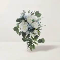 Keinotekoinen hääkukat vesiputous silkki kangas ruusut morsiamen kukkakimppuihin 