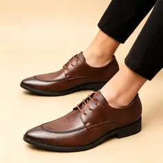 Hombre zapatos de vestir derbies boda cuero de microfibra zapatos
