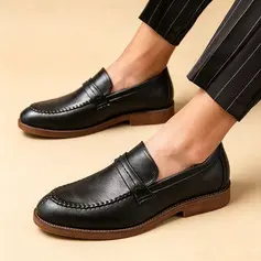 Hombre zapatos de vestir mocasines boda cuero zapatos