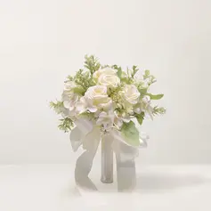 Artificial Wedding Flowers Free-Form Silk Cloth Roses Bridesmaid Bouquets 