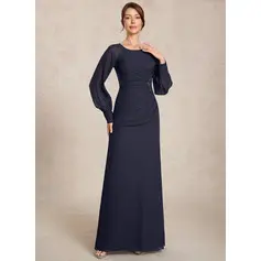 Robe sirène avec perles en mousseline