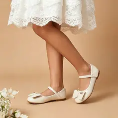 Girl's Flower Girl Shoes Party & Evening Bowknot Leatherette Closed Toe Flat Heel Shoes