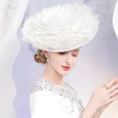 Women's Faux Feather  Flower Sinamay Kentucky Derby Fascinators With Headband