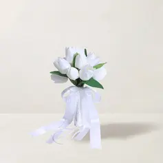 Sztuczny Bukiety ślubne Bukiet Kwiat jedwabiu Tulip Druhny Bukiety