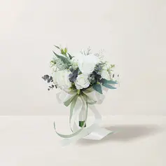 Artificiell Brudbuketter Fri Form Silke tyg Rosorna Brud Buketter 