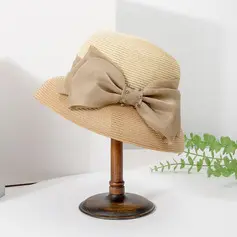 Women's Summer Bow Straw Beach Straw Hats