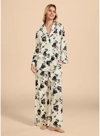 Set pigiama in raso opaco