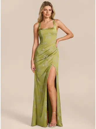 Escote cuadrado sin mangas jacquard vestido