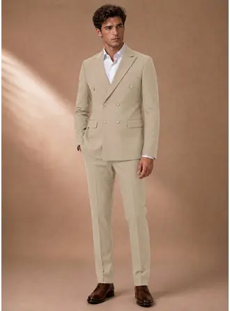 Wrinkle Resistant Stretch Men's Wedding Suits 2 Piece