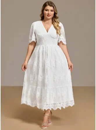 Renda midi vestido