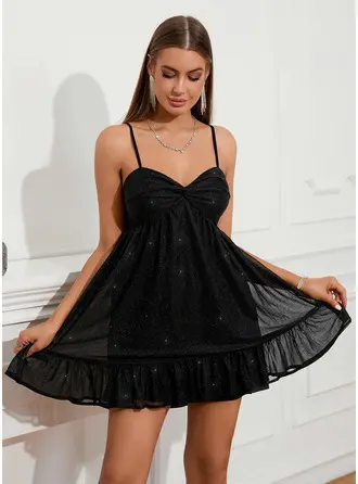 Bow Tulle Mini Dress
