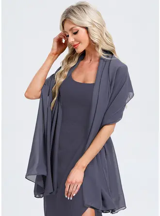Chiffon Særlige lejligheder Minimalistisk Bryllupsgæst Sjaler 