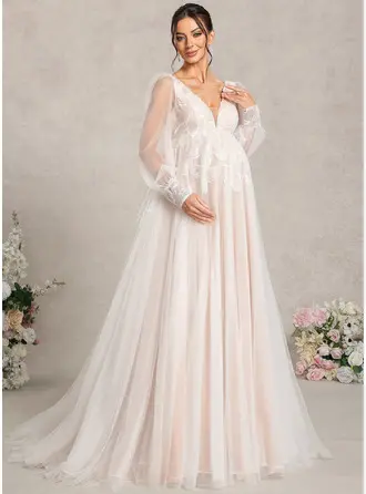 Vestido premamá línea a con lentejuelas de encaje