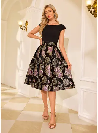 Robe midi avec jacquard en