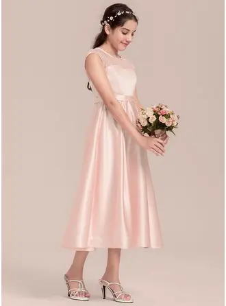 tea length junior bridesmaid dresses
