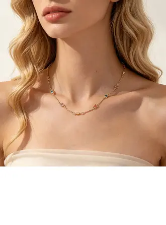 Gare baguette cristal collier clavicule fête bijoux amis