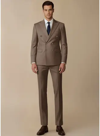 Slim Fit Wrinkle Resistant Stretch Men's Wedding Suits 2 Piece 
