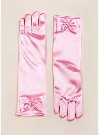 Elastic Satin Flower Girl Gloves 