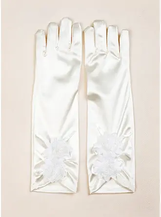 Elastic Satin Flower Girl Gloves 
