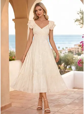 Devorê floral midi vestido