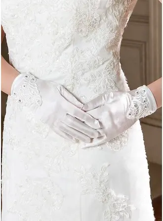 Elastic Satin Wrist Length Party/Fashion Gloves 