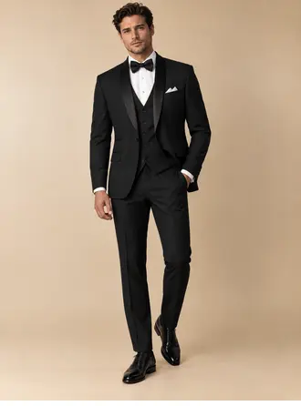 Wrinkle Resistant Stretch Men's Wedding Tuxedos 3 Piece