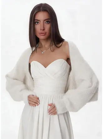 Mohair lange mouwen huwelijk bruidsmeisje vesten