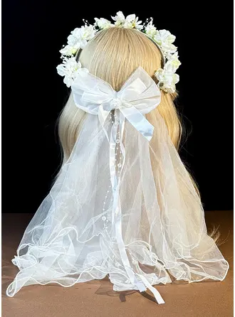 Nœud première communion demoiselle d'honneur voiles coiffes 