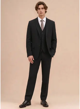Misto lana uomo matrimonio abiti 3 pezzi