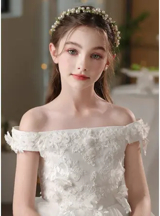 Perlen Blumenmädchen Kopfbedeckungen 