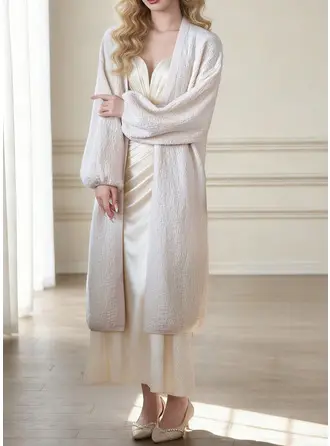 Dzianina Długie rękawy Ślubny Ślub Okrycie