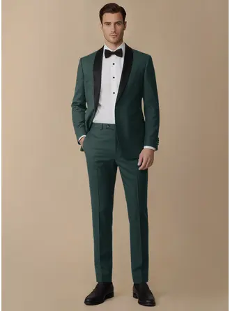 Rynkbeständig stretch Män Wedding Smokingar 2 stycken 