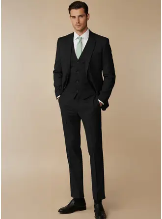 Classic Fit Wrinkle Resistant Stretch Men's Wedding Suits 3 Piece 