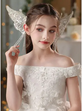 Pailletten Schmetterling Blumenmädchen Kopfbedeckungen (Set von 2) 