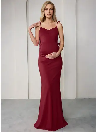 Kleid für Schwangere Maxi mit 3D-Blumen aus Jersey