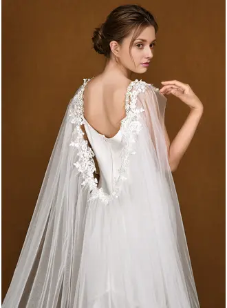 Koronka Bez lamówki Pojedynczy poziom Ślubny Długość katedry 300 cm Welon