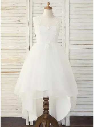 asymmetrical flower girl dress