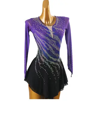 Women's Figure Skating Dresses Rhinestone Competition Dress