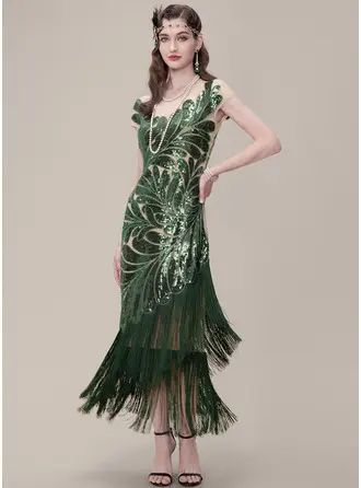 Vestidos estilo charlestón años 20 asimétrico