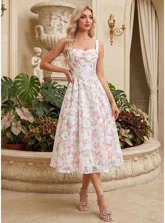 Jacquard midi mekko