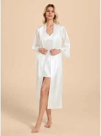 Set 2 pezzi in raso elasticizzato