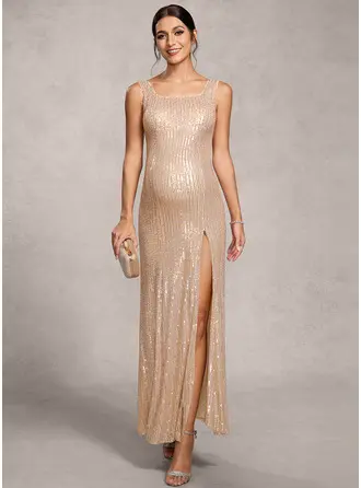 Skede Square Ankel-længde Paillet Graviditetskjoler 