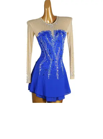 Women's Figure Skating Dresses Rhinestone Competition Dress
