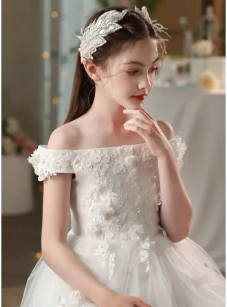 Perlen Spitze Strass Blumenmädchen Kopfbedeckungen (Set von 2) 